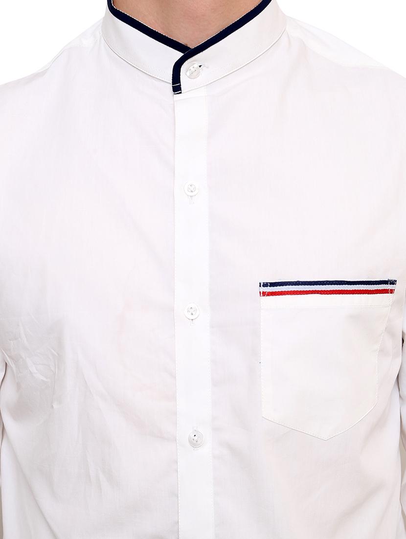 white solid casual shirt - 11536286 - Zoom Image - 4