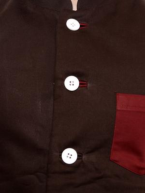 brown cotton nehru jacket - 11536388 - Standard Image - 4