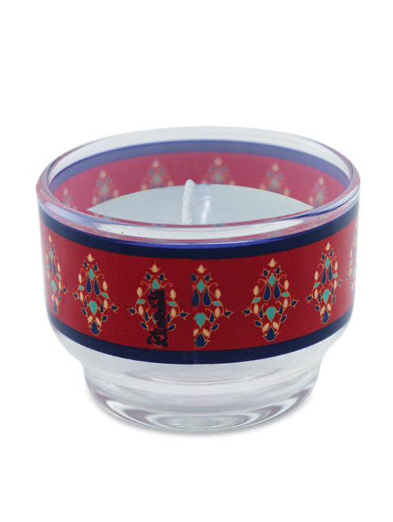 Red Lightening Glass Wax Candle Holder - Kolorobia - Decor