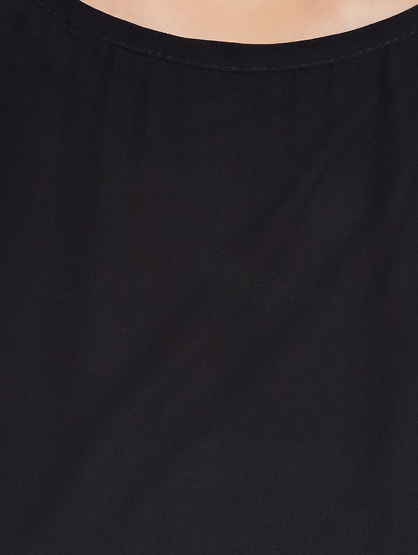 black color, georgette maxi dress - 11578700 - Zoom Image - 4