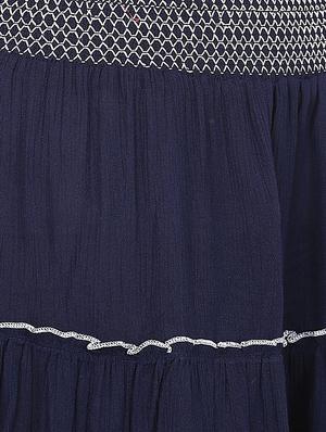 dark blue cotton skirt - 11586262 - Standard Image - 4