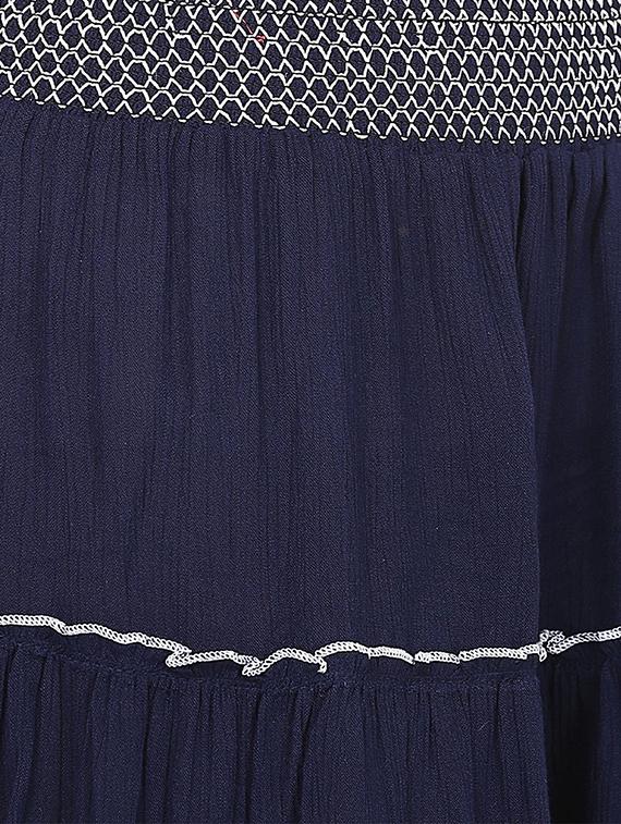 dark blue cotton skirt - 11586262 - Zoom Image - 4