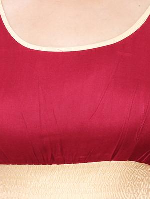 maroon and beige rayon kurta - 11588699 - Standard Image - 4