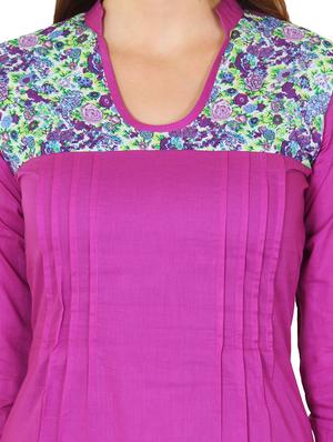 pink cotton kurta - 11588752 - Standard Image - 4
