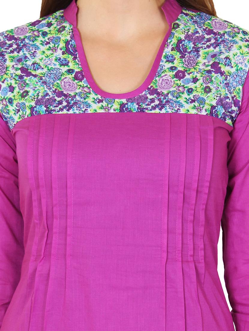 pink cotton kurta - 11588752 - Zoom Image - 4