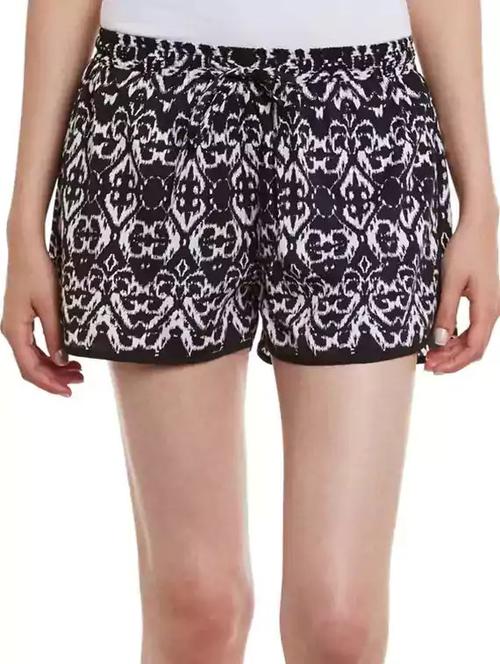 black printed polyester short - 11592576 - Standard Image - 1