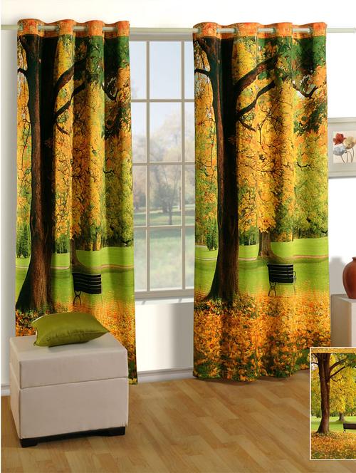 Multicolour Colour Lounge Eyelet Curtain - 11625438 - Standard Image - 1