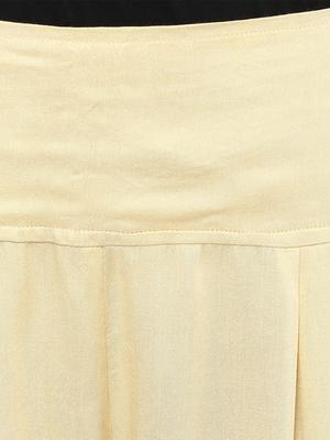 beige rayon trouser - 11656156 - Standard Image - 4