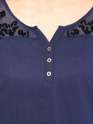 solid navy blue top - 11673477 - Standard Image - 4