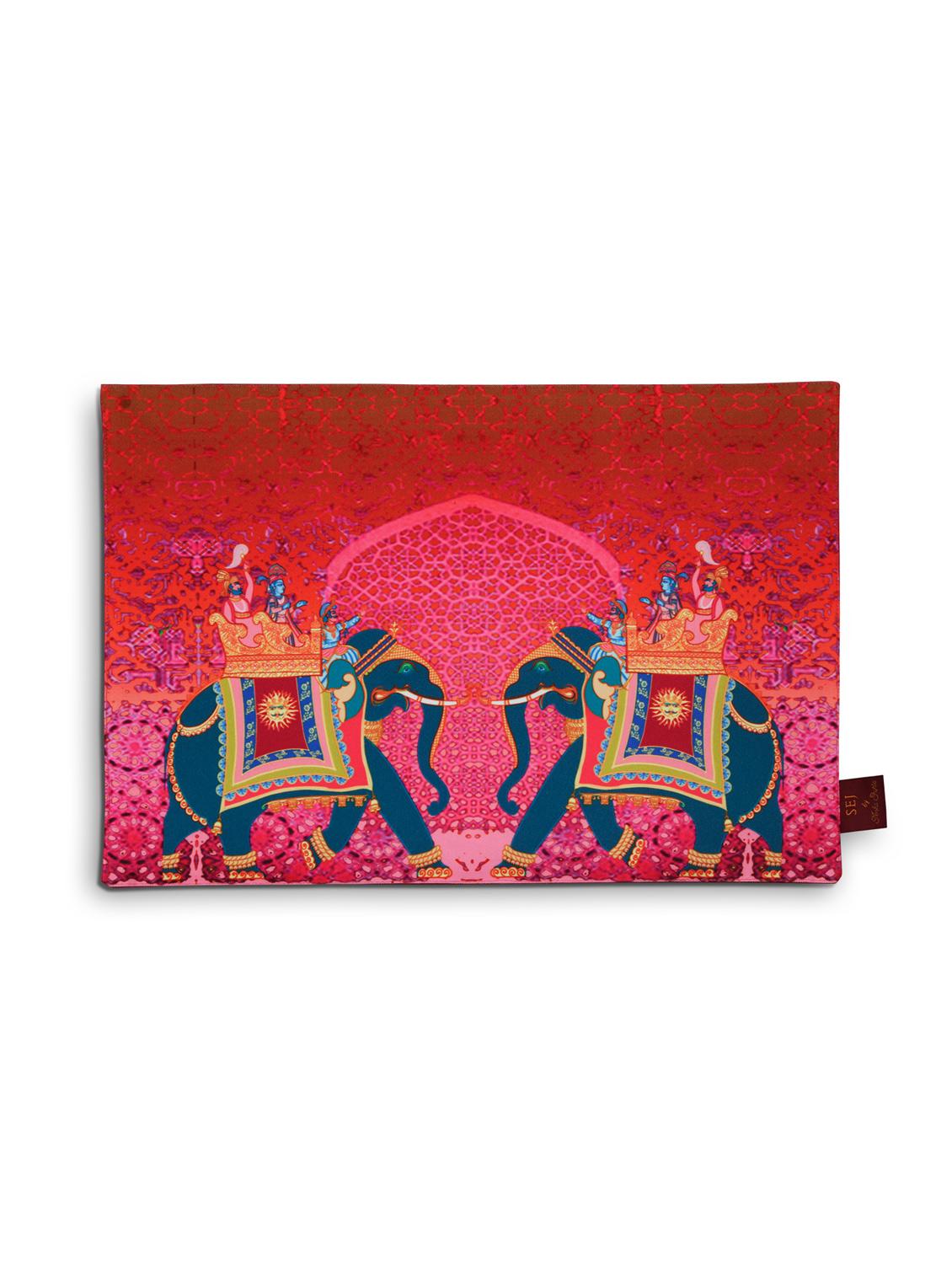 set of 4 red cotton placemat - 11696488 - Zoom Image - 4