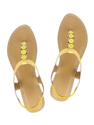 yellow embellished sandal - 11696520 - Standard Image - 4