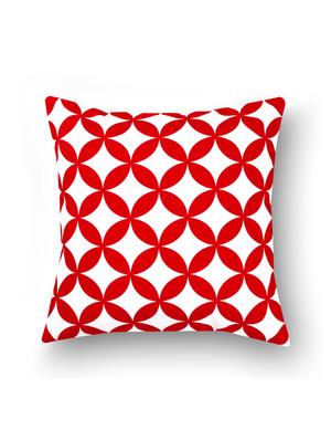red cotton set of 3 cushion covers - 11697425 - Standard Image - 4