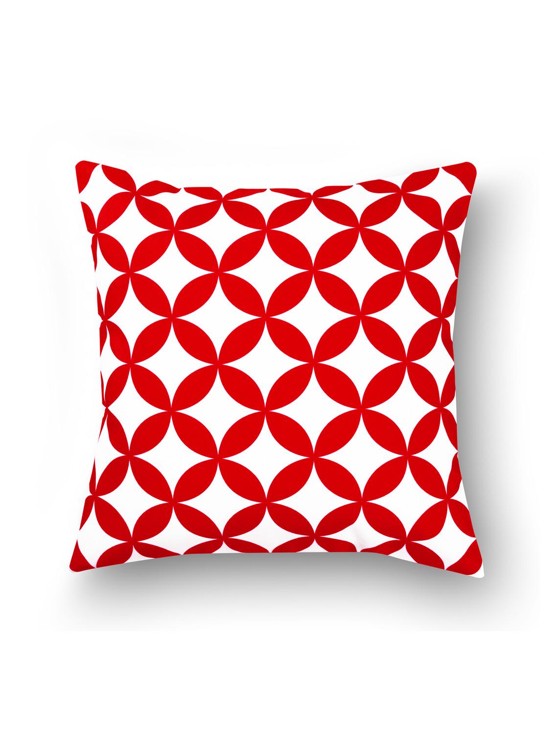 red cotton set of 3 cushion covers - 11697425 - Zoom Image - 4