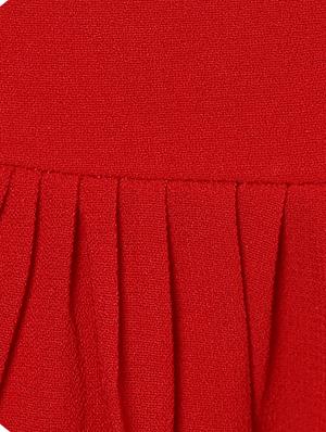 gathered waist scallop flared dress - 11698351 - Standard Image - 4