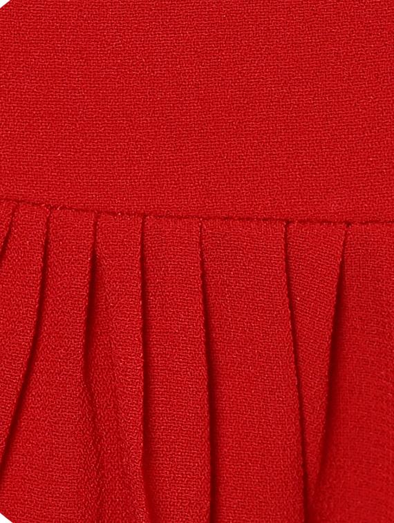 gathered waist scallop flared dress - 11698351 - Zoom Image - 4