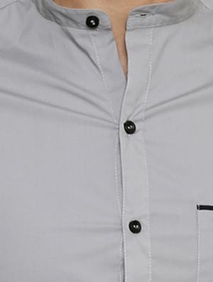 grey cotton casual shirt - 11704568 - Standard Image - 4