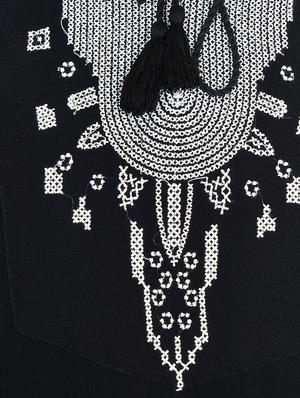tassel tie-up embroidered tunic - 11707180 - Standard Image - 4