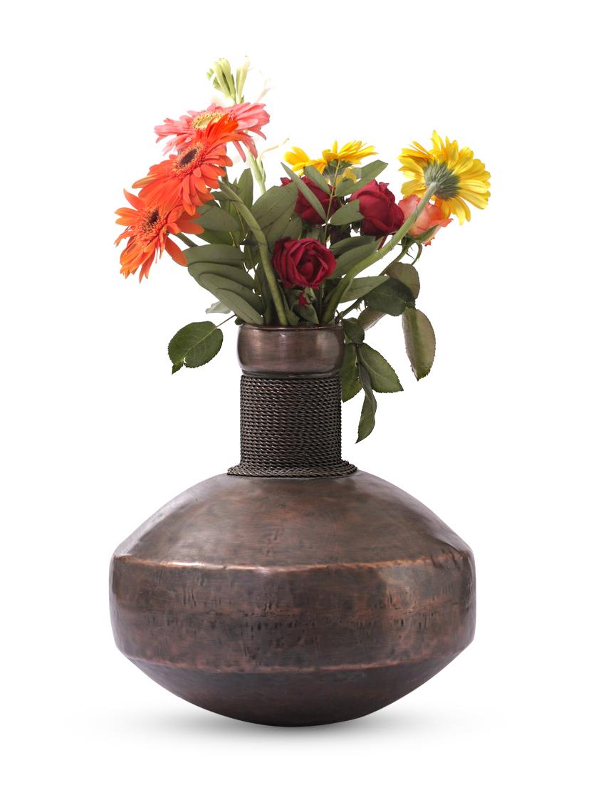 Gold Iron And Copper Planter - Papallona Designs - 1172582
