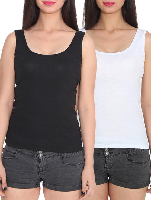 set of 2 multicolored viscose tank tee - 11734075 - Standard Image - 1