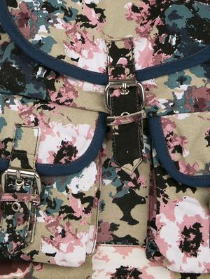 printed canvas backpack - 11734940 - Standard Image - 4