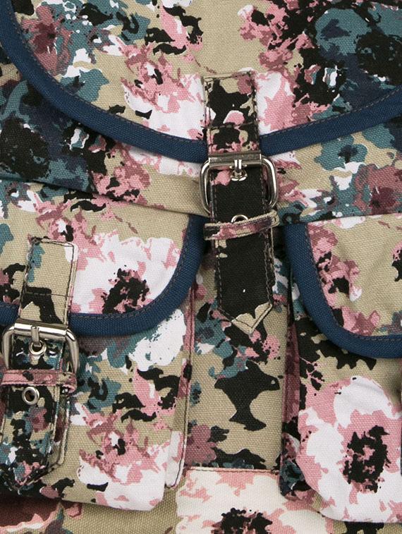 printed canvas backpack - 11734940 - Zoom Image - 4