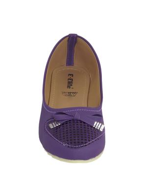 purple fabric slip on ballerina - 11748282 - Standard Image - 4