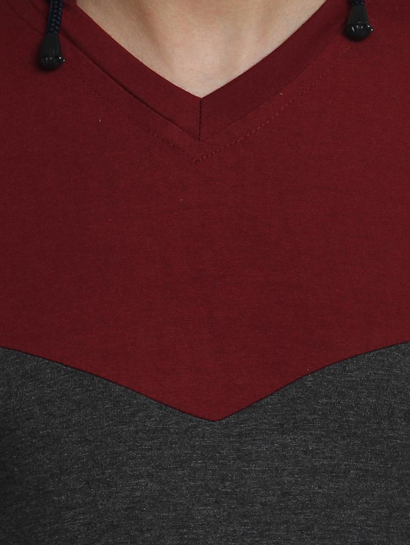 grey cotton color block tshirt - 11749423 - Zoom Image - 4