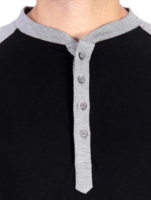 black cotton raglan t-shirt - 11788132 - Standard Image - 4