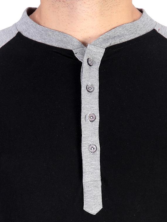 black cotton raglan t-shirt - 11788132 - Zoom Image - 4