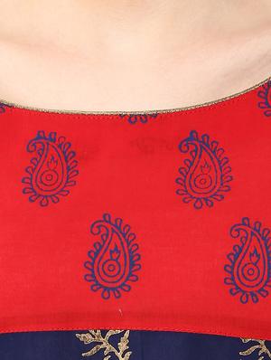 block printed straight kurta - 11789246 - Standard Image - 4