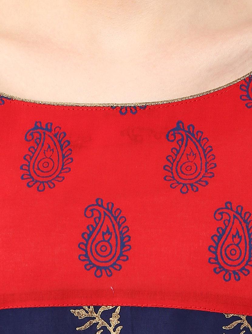 block printed straight kurta - 11789246 - Zoom Image - 4