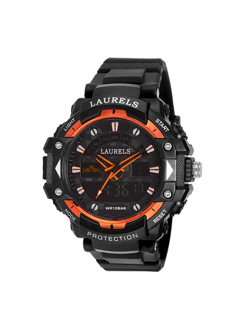 black leatherette sports watch - 11818533 - Very Small Image - 1