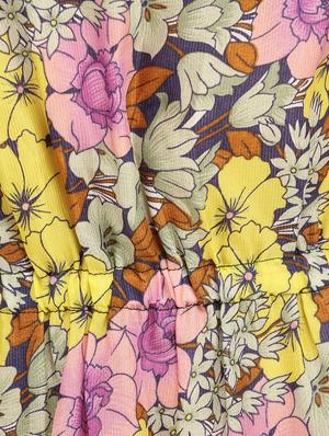 gathered detail floral maxi dress - 11820891 - Standard Image - 4