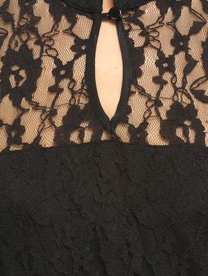 keyhole neck laced sheath dress - 11820893 - Standard Image - 4