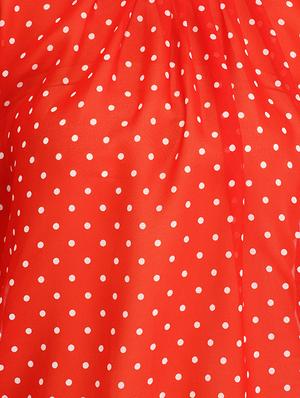 red poly georgette regular top - 11829061 - Standard Image - 4