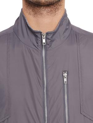 grey nylon quilted jacket - 11854096 - Standard Image - 4