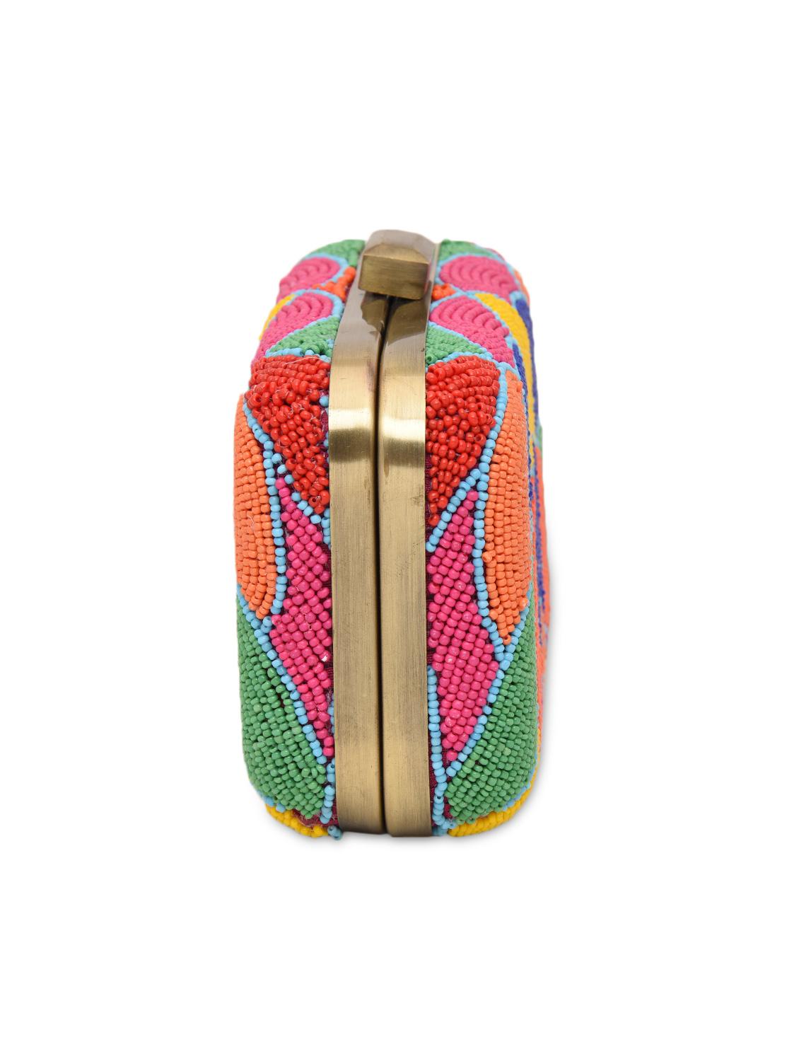 multicolored beaded box clutch - 1185987 - Zoom Image - 4