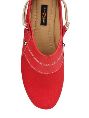 red canvas slip on casual shoes - 11866265 - Standard Image - 4
