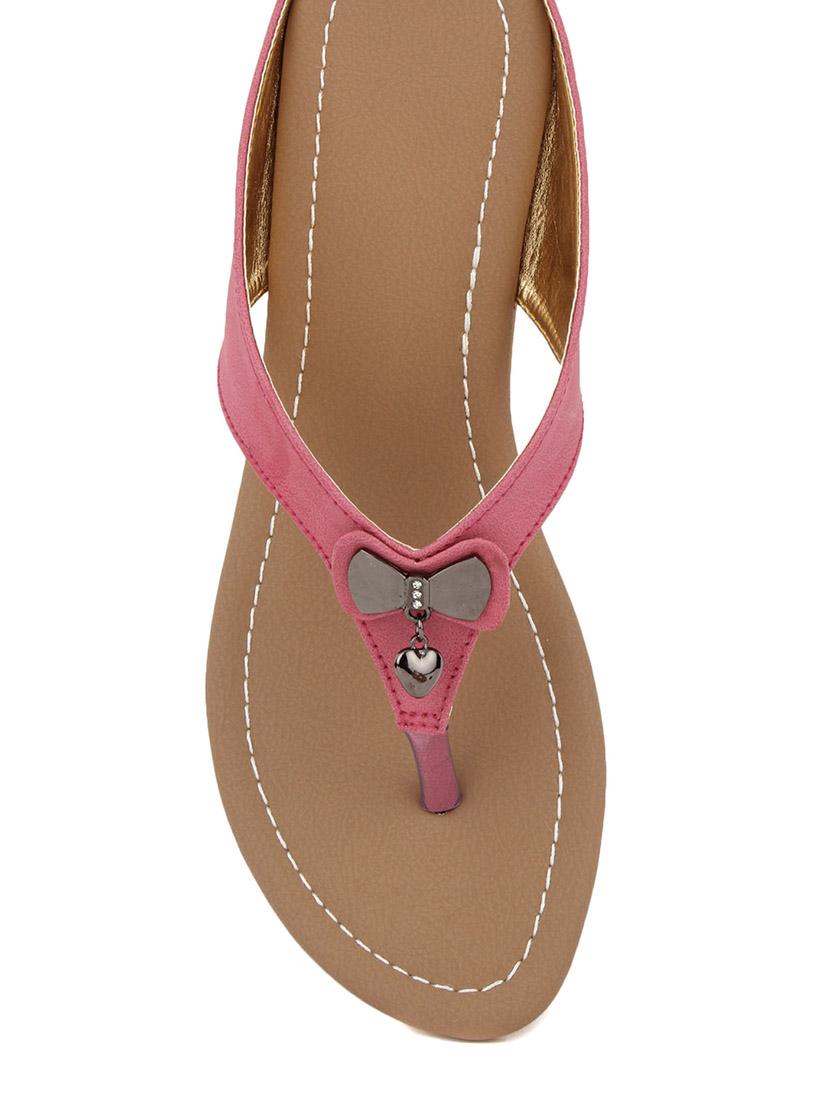 pink suede toe separator sandals - 11869339 - Zoom Image - 4