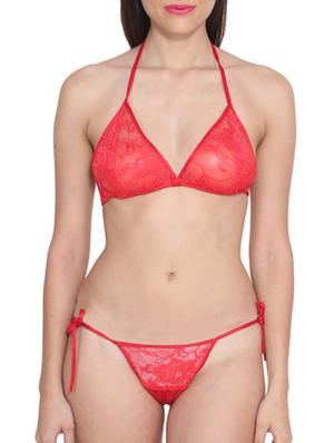 set of 2 multicolored rayon bra and panty set - 11871570 - Standard Image - 4
