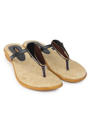 black suede toe separator sandals - 11875965 - Standard Image - 4