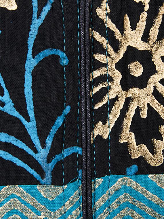 blue cotton straight kurta - 11911027 - Zoom Image - 4