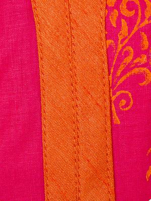 pink cotton printed long kurta - 11911034 - Standard Image - 4