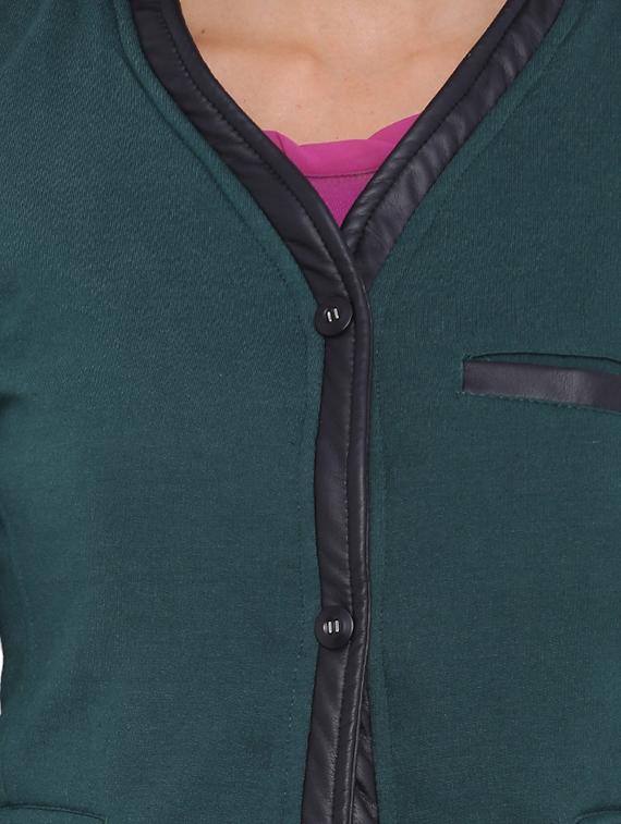 dark green cotton blazer - 11943903 - Zoom Image - 4