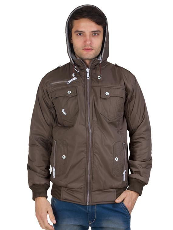 brown polyester blend casual jacket - 11952545 - Zoom Image - 4