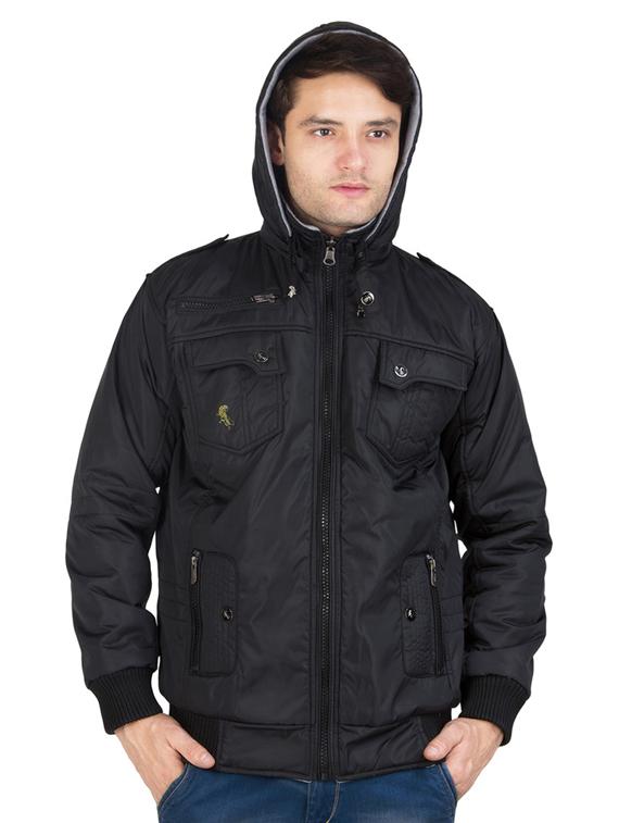 black polyester casual jacket - 11952548 - Zoom Image - 4