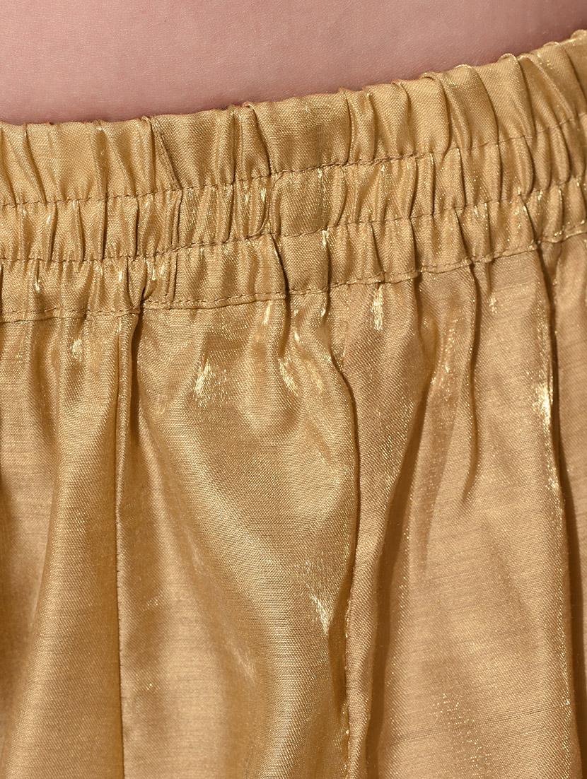 Gold Pure Silk Sharara - 11952692 - Zoom Image - 4