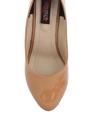 Tan leatherette pump - 11954567 - Standard Image - 4