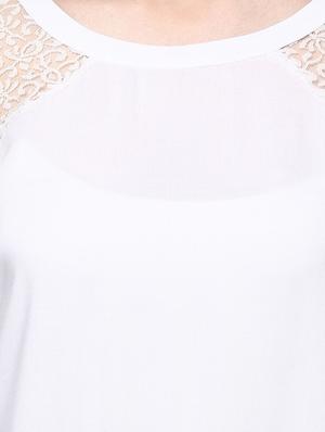 White plain rayon net top - 1204179 - Standard Image - 4