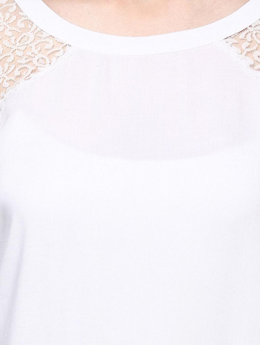 White plain rayon net top - 1204179 - Zoom Image - 4
